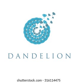 Illustration of concept dandelion. Vector
