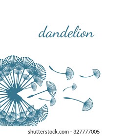 Illustration of concept dandelion. Vector