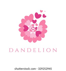 Illustration of concept dandelion. Vector