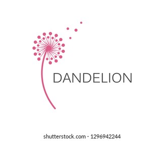 Illustration of concept dandelion. Vector logo