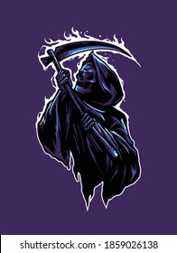 Illustrationskonzept des Todes Grim Reaper