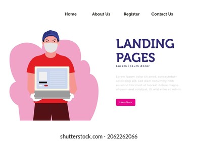 Illustration concept of delivery services