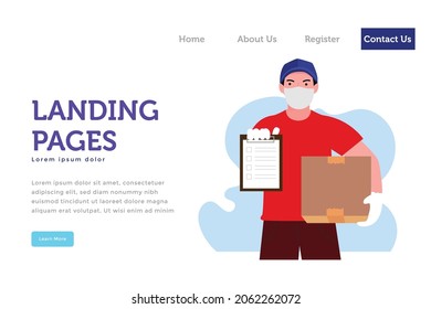 Illustration concept of delivery services