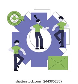 The illustration concept depicting teamwork