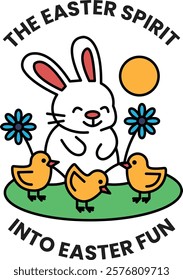 A illustration in the concept of Easter in line drawing style