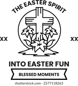 A illustration in the concept of Easter in line drawing style