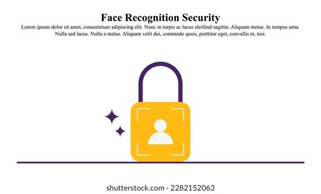 Concepto de ilustración de seguridad de reconocimiento facial.