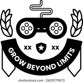 An Illustration in the concept of a game controller in a line style