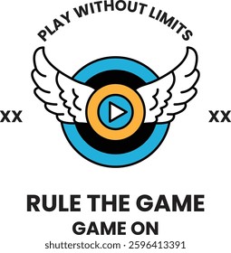 An Illustration in the concept of Gamer in line style