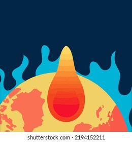 Ilustración del concepto de calentamiento del planeta