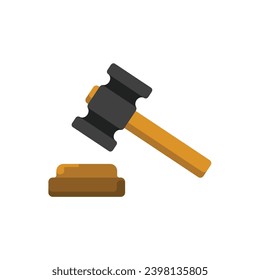 illustration with the concept of hammer or conference, vector illustration in flat style