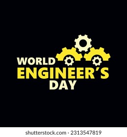 Illustration of concept Happy Engineer's day. great for greeting card, poster and banner