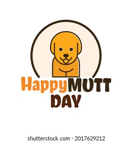 Illustration Of Concept Happy Mutt Day. Great For Greeting Card, Logo And Icon