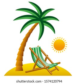 illustration of the concept idea of the tropical resort icon