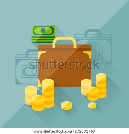 Illustration concept of insurance in flat design style.