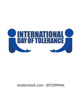 Illustration of concept International day of tolerance. great for greeting card, logo and icon