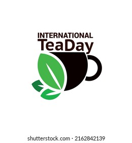 Illustration of concept international tea day. great for greeting card, logo and icon