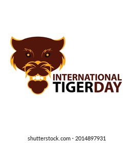 Illustration of concept International tiger day. great for greeting card, logo and icon