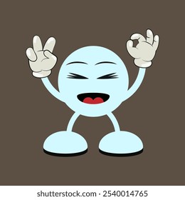 Illustration of the concept of joy and victory in achieving goals