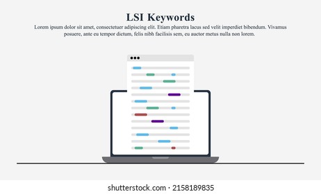 Illustration concept of LSI keywords.