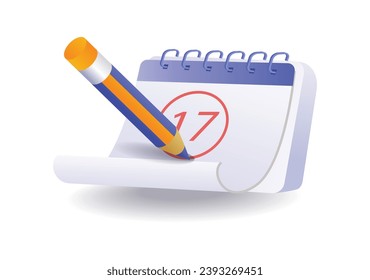 Illustration concept of marking plans on a calendar