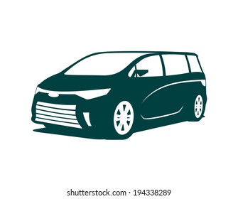 An Illustration Of Concept Of Minivan Icon