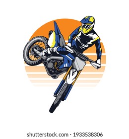 Illustrationsbegriff für Motocross-Rennen