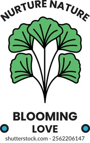 Illustration in concept of Nature and flowers in line style