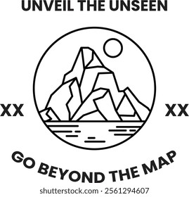 Illustration in concept of Nature tourism in line style
