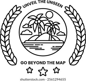 Illustration in concept of Nature tourism in line style