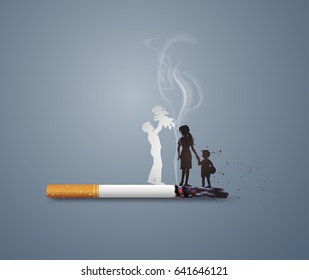 Illustration of concept no smoking day world,31 May.