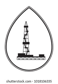 Illustration Of The Concept Oil Derrick Icon