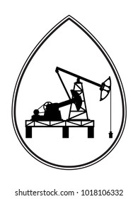 Illustration Of The Concept Oil Pumpjack Derrick Icon