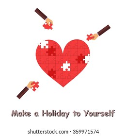 the illustration -  concept - on a theme of love and Valentines Day.