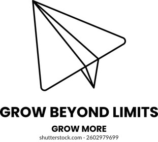 An Illustration in the concept of paper airplanes in line drawing style