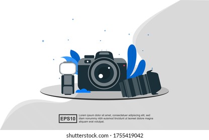 Illustration concept of photography courses.