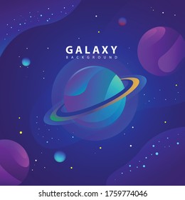 Illustration concept of planet and galaxy