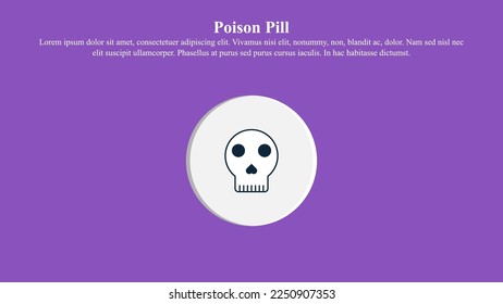 Illustration concept of poison pill business strategy.