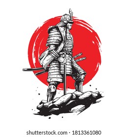 illustration concept of samurai warrior 