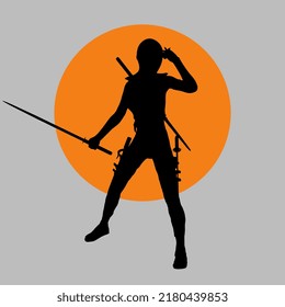 illustration concept of samurai warrior