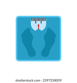 ilustración con el concepto de escalas o escalas de peso, ilustración vectorial en estilo plano