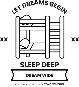 Illustration in concept of Sleeping and good sleep in line style