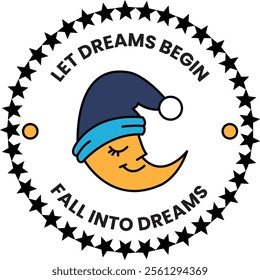 Illustration in concept of Sleeping and good sleep in line style