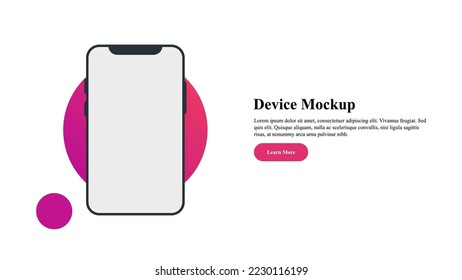 Illustration concept of smartphone mockup.