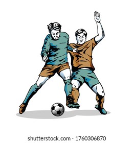 illustration concept of soccer style