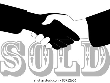 illustration of the concept of a successful sold
