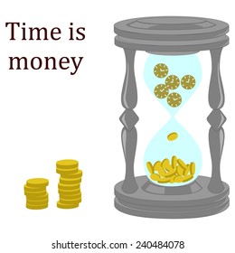 illustration of the concept of " time is money "