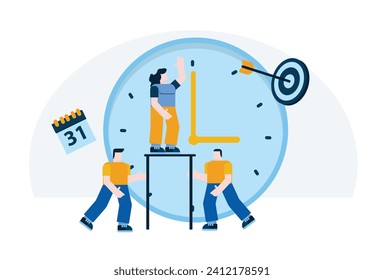 Illustration concept of time and task management