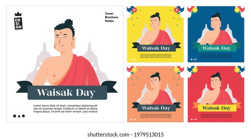 illustration of the concept of Vesak Day, Sidharta Gautama, the holy day of Buddhism