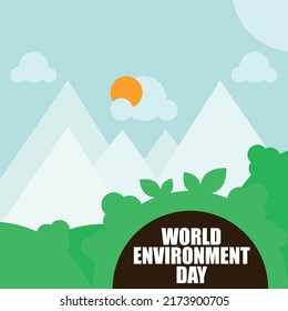 Illustration of concept World Environment Day. great for greeting card, poster and banner